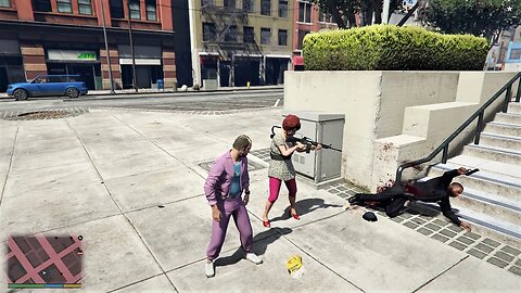 GTA 5 - Trevor And His Mom's FIVE STAR COP BATTLE AT THE BUS STATION