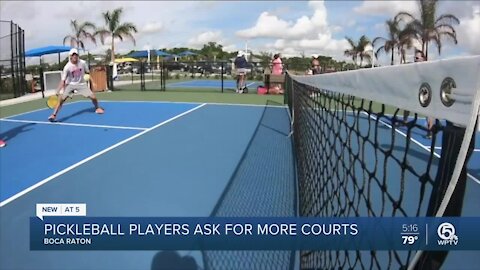 Pickleball players want more courts in Boca Raton