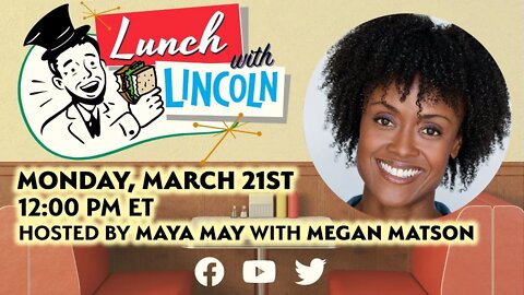 TUNE IN: MONDAY at 12 PM ET: Megan Matson, LP Sr. Advisor, debuts The Union on Lunch with Lincoln.