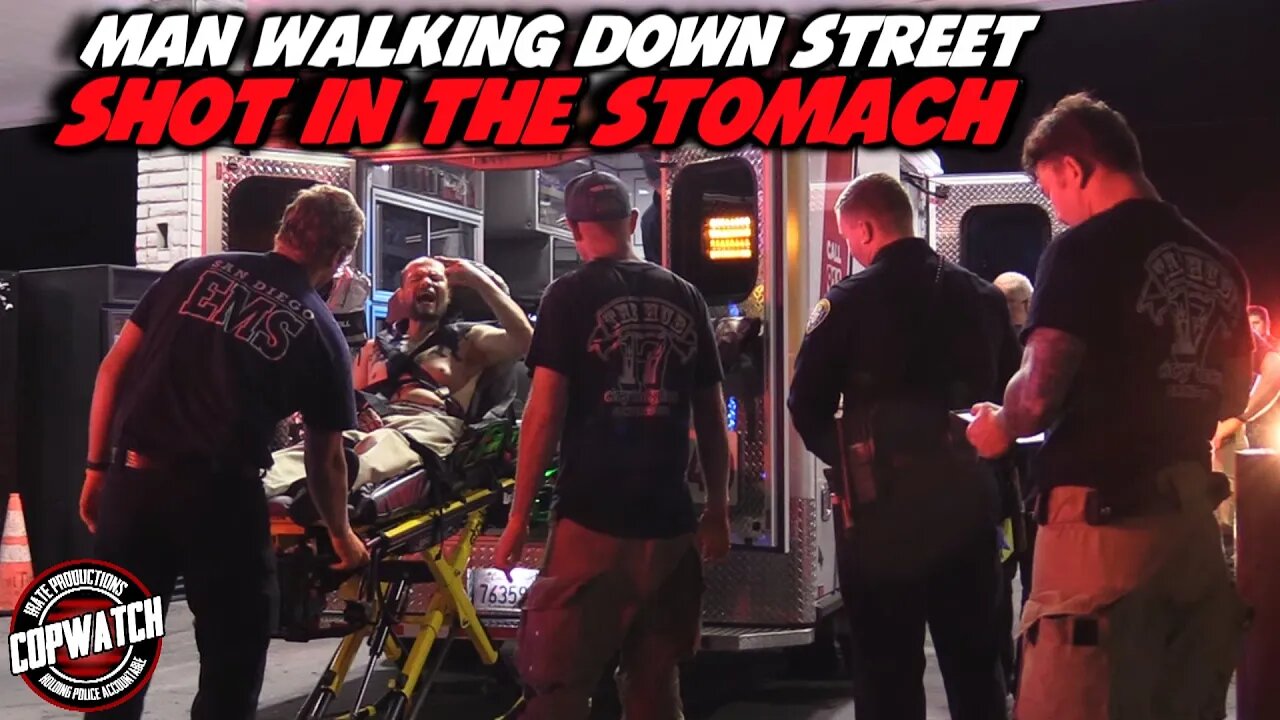 Man Walking Down Street Shot in the Stomach | City Heights | Copwatch