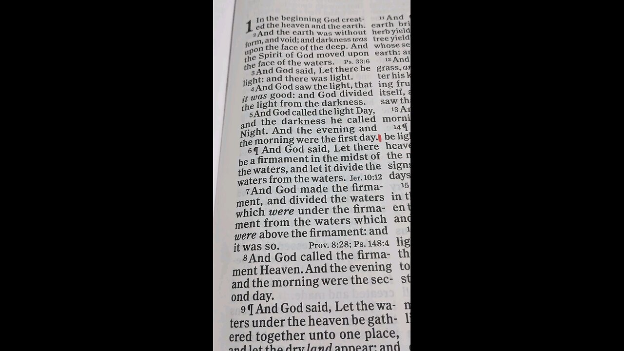 Bible Reading Genesis Chapter 1 Verse 6