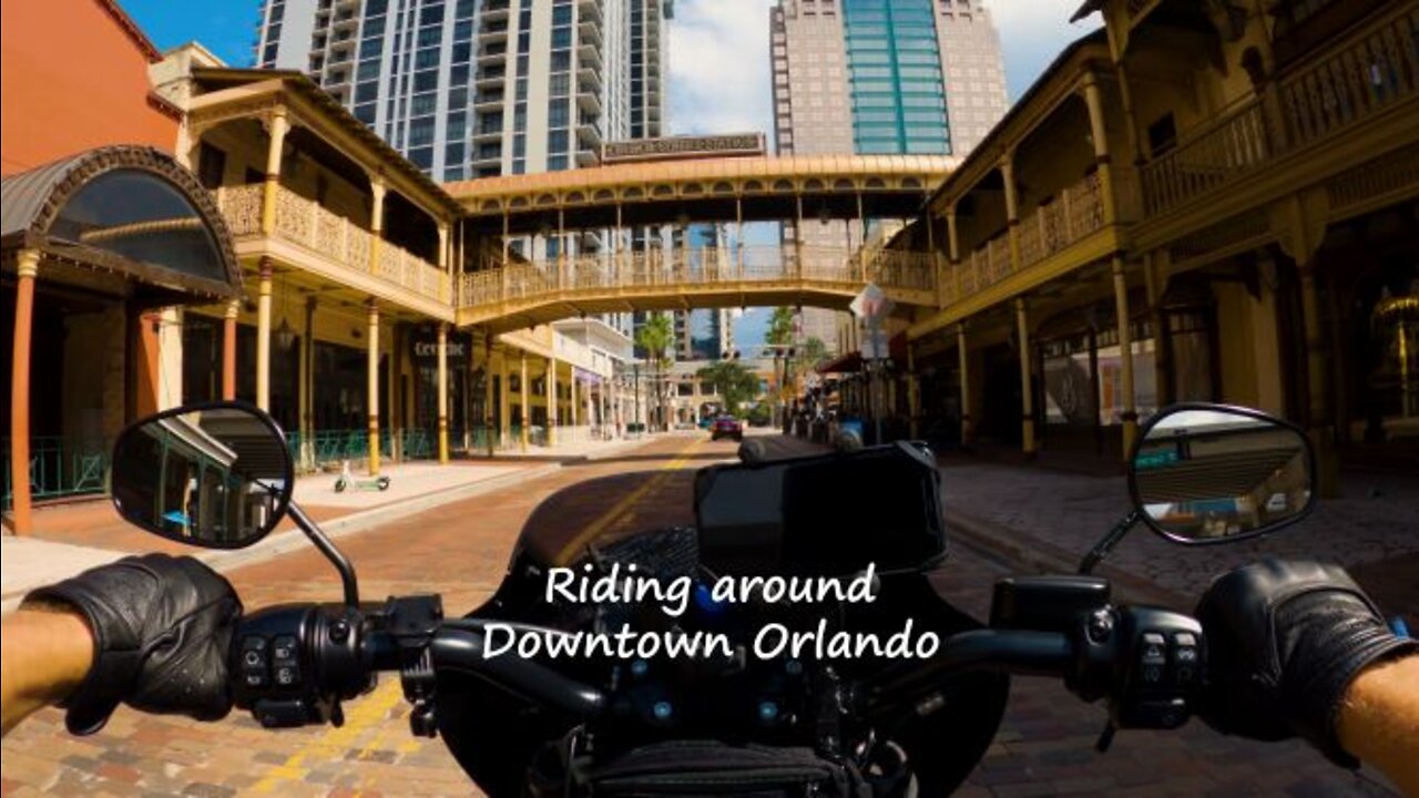 Riding around Downtown Orlando FL 2020 | Church Street to Lake Eola | Lady in Red @ 25:30