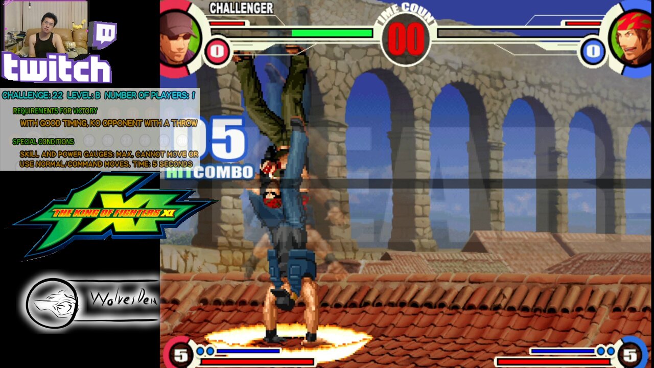 (PS2) King of Fighter XI - 22 - Challenge 22 - use leader special at correct timing