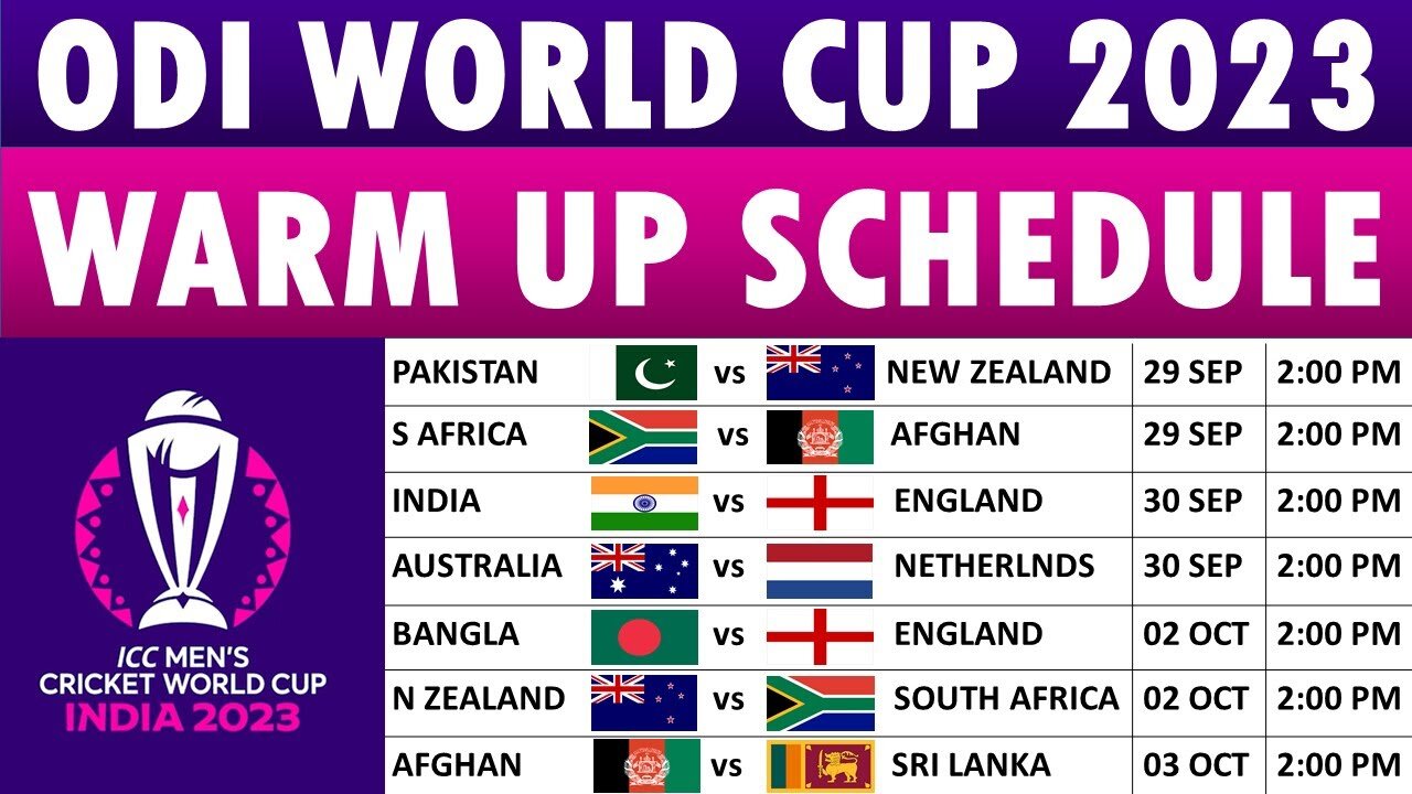 ICC World Cup 2023 Schedule Time Table _ World Cup 2023 Schedule _ 2023 World Cup Schedule