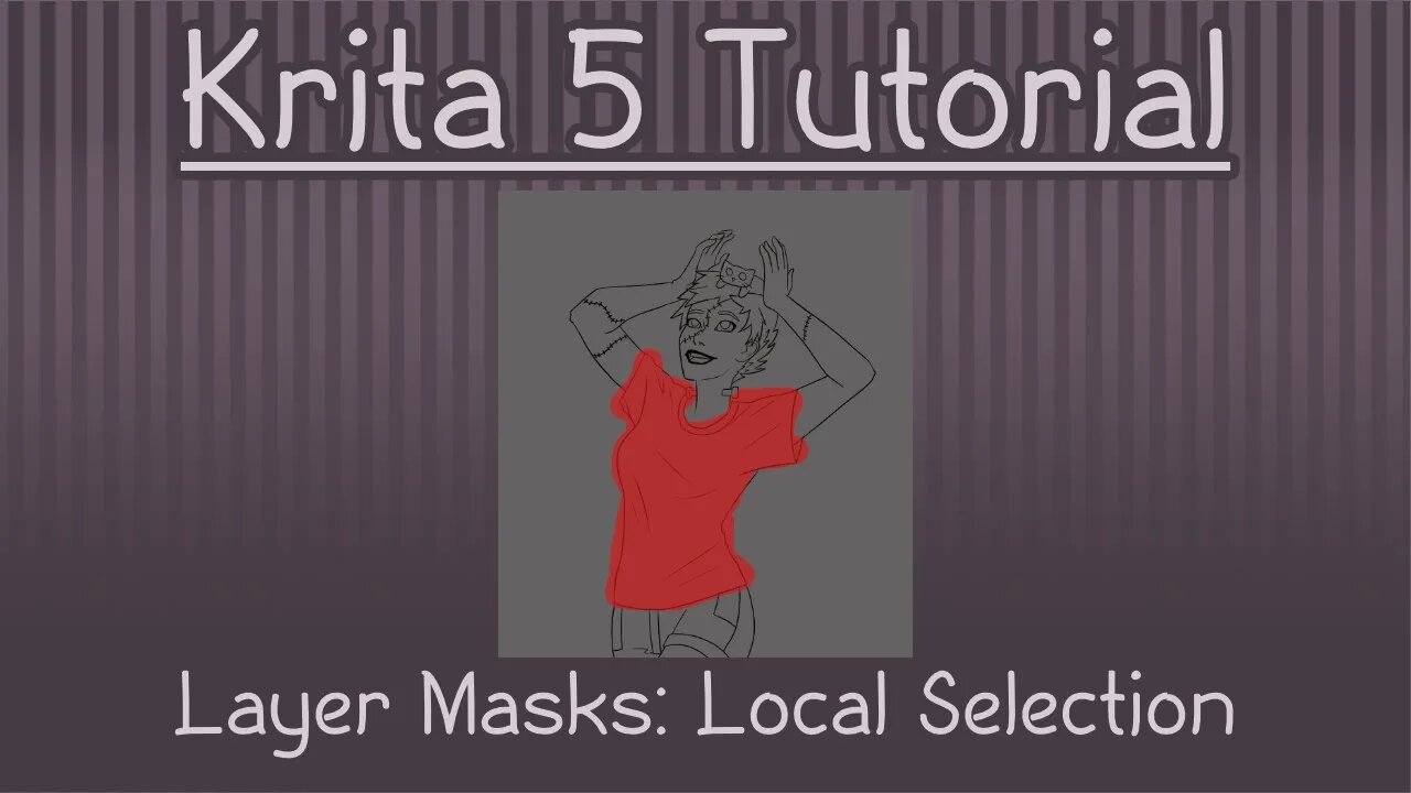 Krita 5.1 Tutorial: Layer Masks - Local Selection