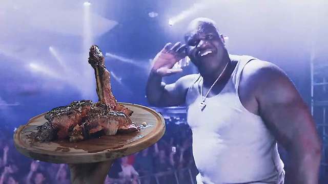 DJ Shaq Smashed a 40 Oz Steak While Spinning Jams at Atlantic City Club