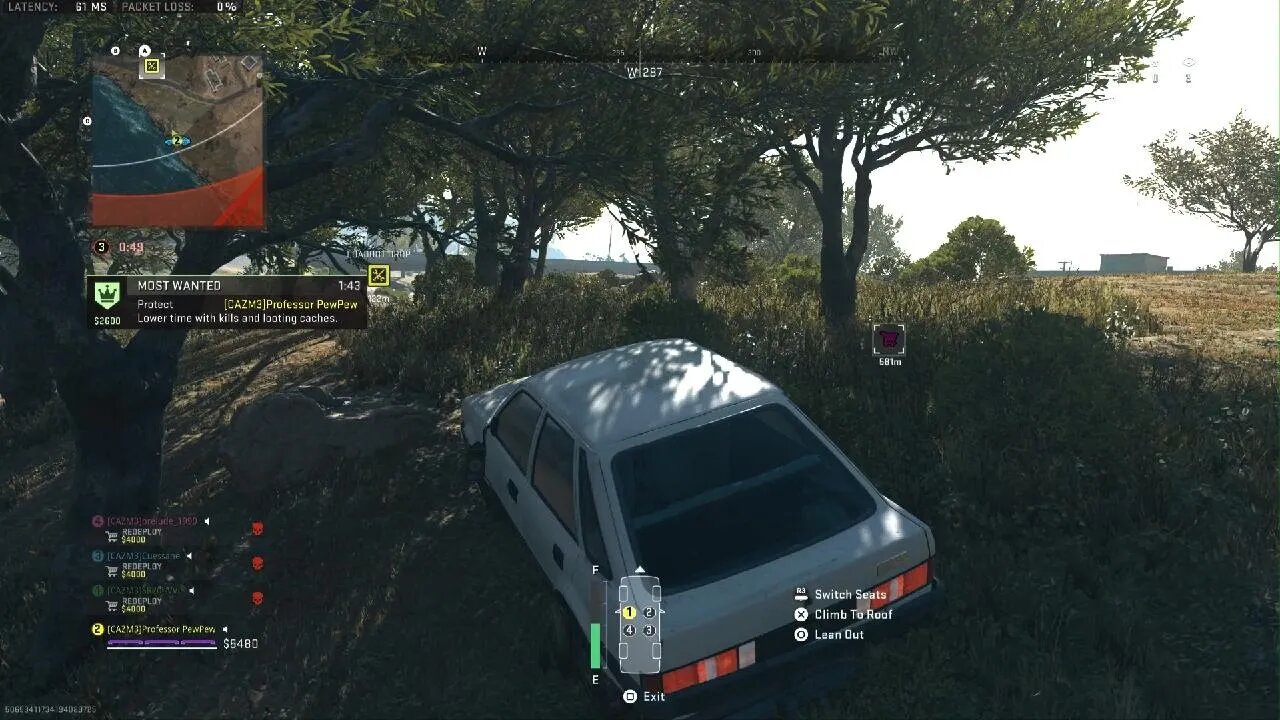 Most wanted car kill