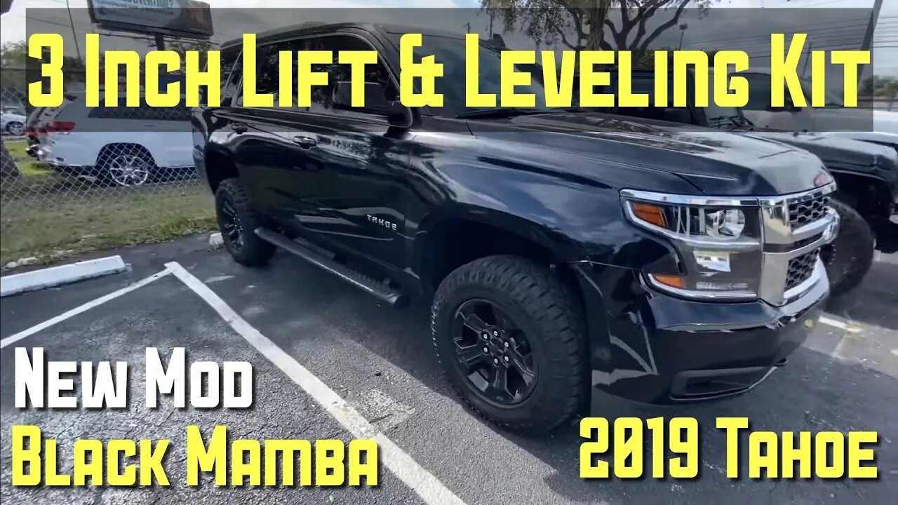 Black Mamba 3 Inch Lift Installed 2019 Tahoe Complete.