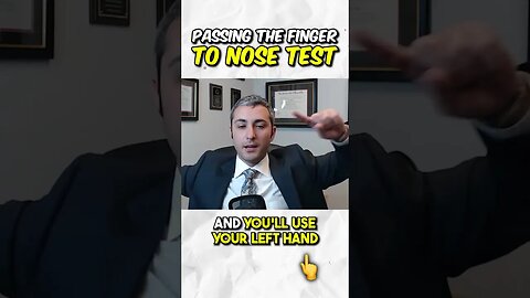 How to PASS the FINGER to NOSE TEST!