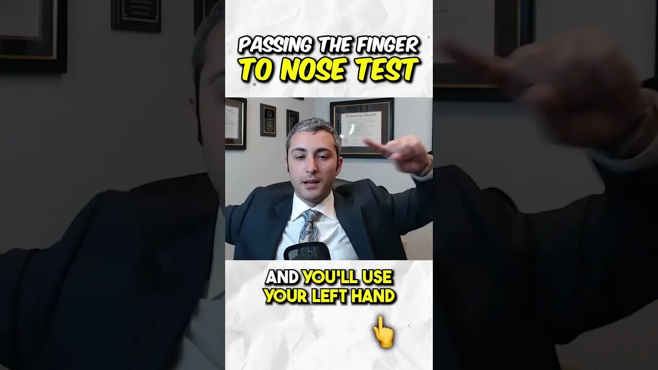 How to PASS the FINGER to NOSE TEST!