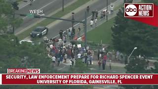 Richard Spencer protest aerials