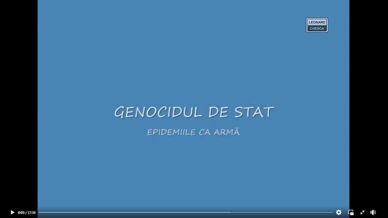 GENOCIDUL DE STAT - EPIDEMIILE CA ARMĂ