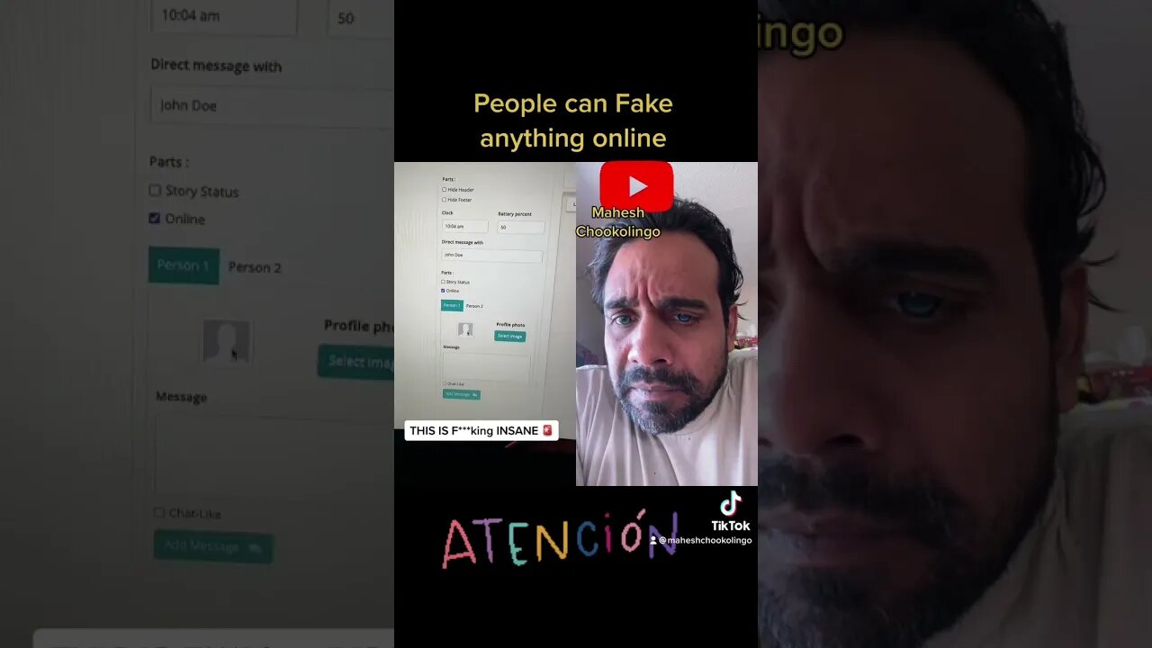Fake Msgs for Clout nothing is real #chookolingo #news