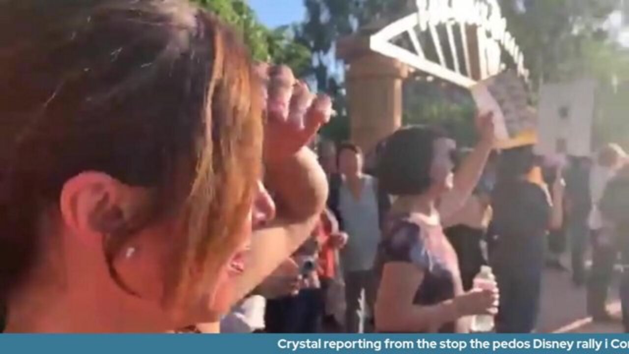 Crystal reporting from the stop the pedos Disney rally i Commiefornia