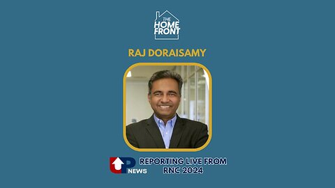 Raj Doraisamy, Exec. Producer of The Home Front TV, reporting live from #RNC2024 for UPNEWS.