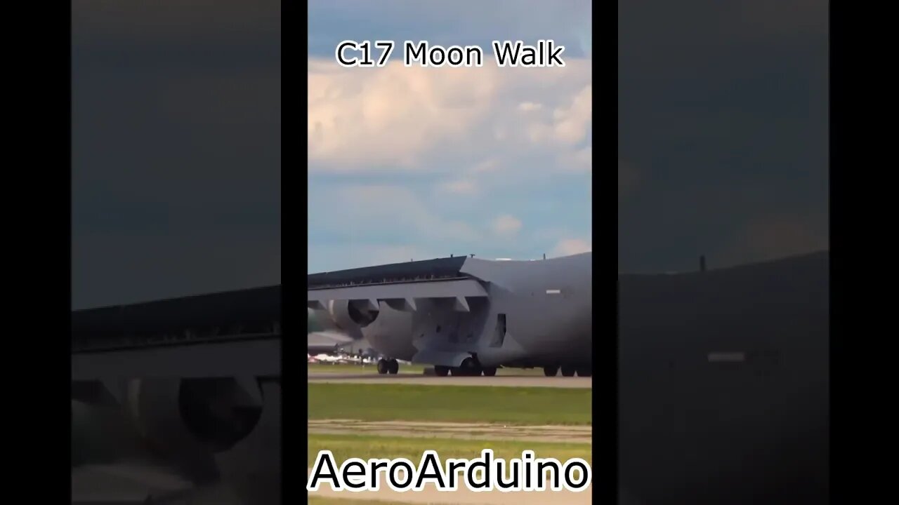 Watch Massive C17 GlobeMaster Thrust Reverser #MoonWalk Fast Landing #Aviation #AeroArduino