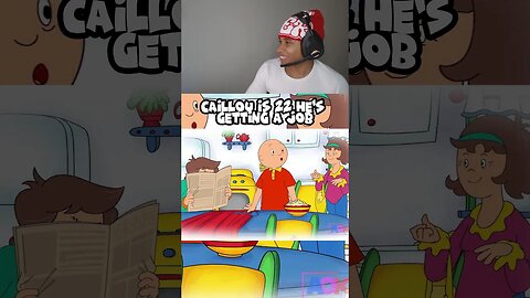 Caillou gets a JOB (animations: AOK) #shorts #animation #funny #meme #kingk3rr #flashgitz #reaction