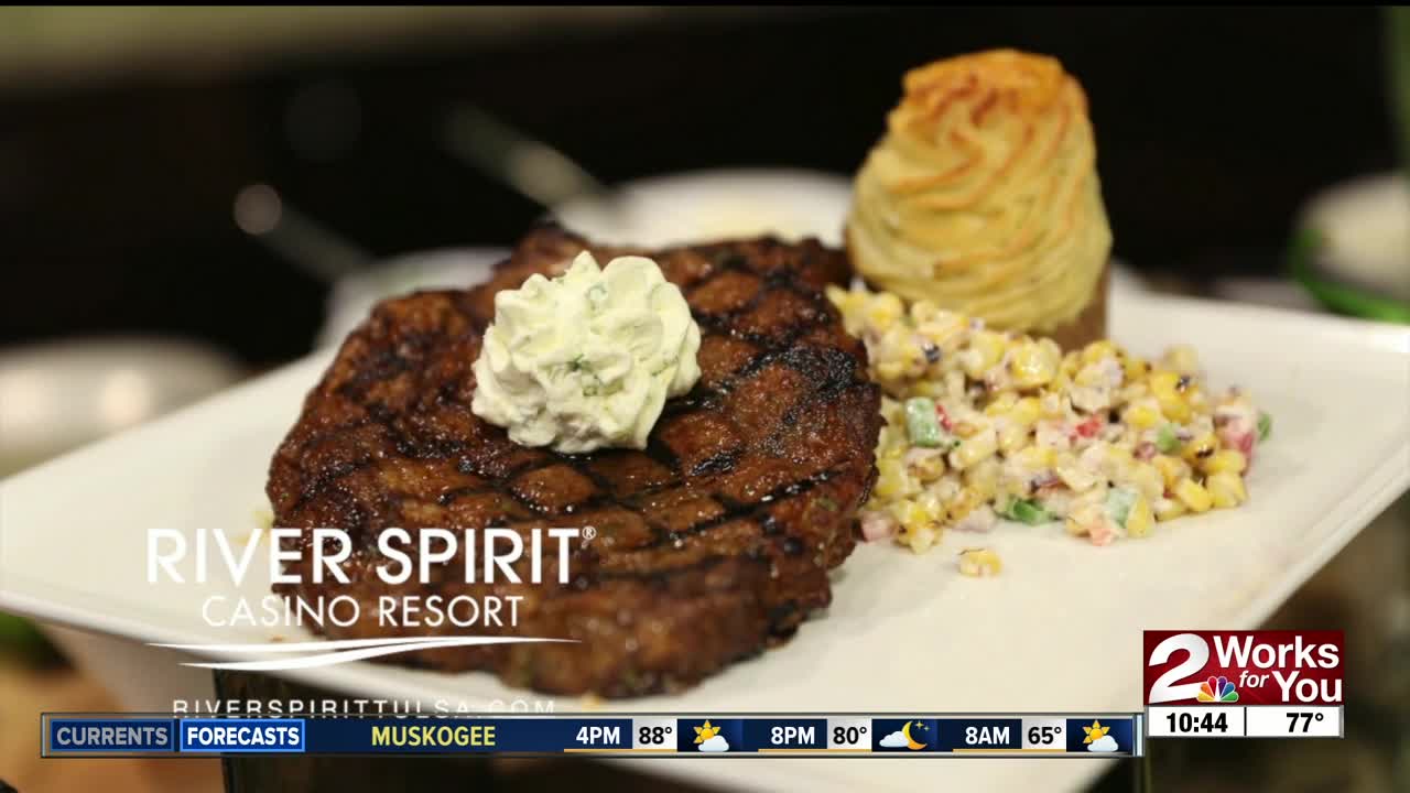 In the Kitchen with Fireside Grill: Ancho Chile and Chipotle Marinated Ribeye Steak with Hatch Chile Twice-Baked Potato