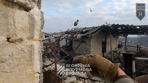 Close combat in village Orlivka