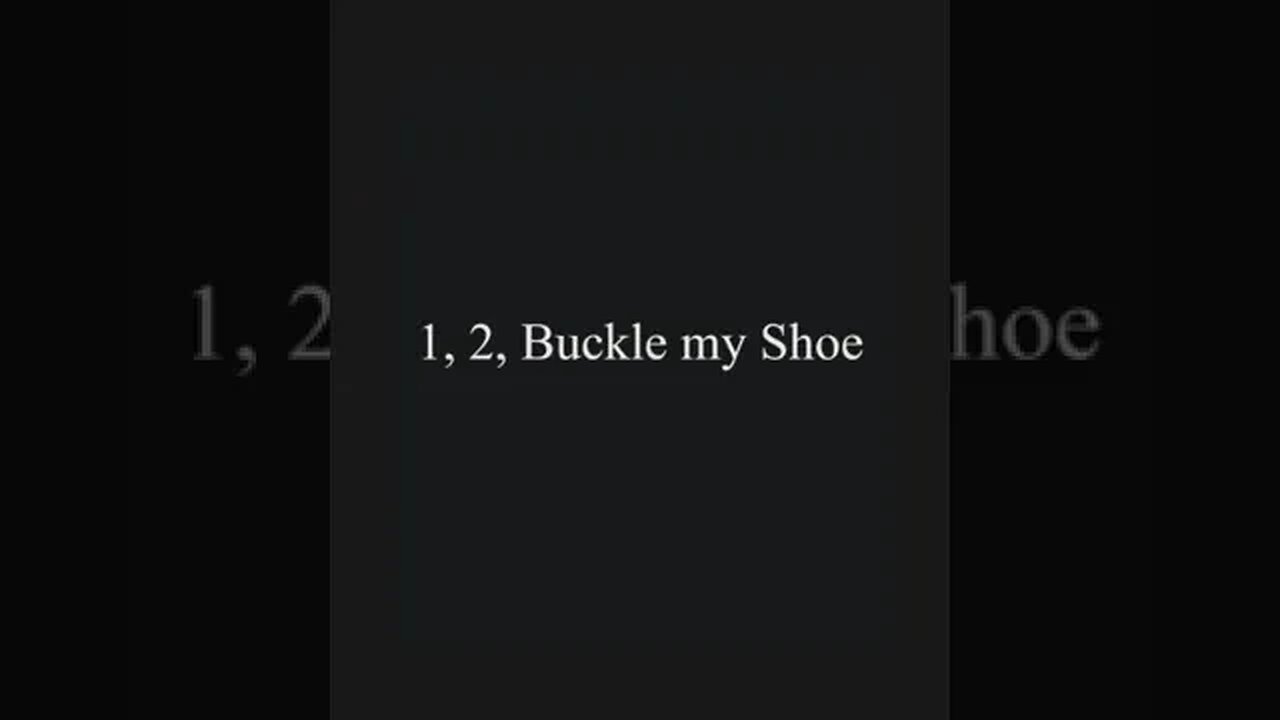 1, 2, Buckle My Shoeeee