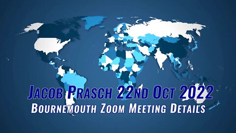 Jacob Prasch | Zoom Meeting Details and Itinerary For Bournemouth - 22nd October 2022