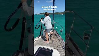 A Sailing Cruiser Must Know - how to use a snubber or boat bridle #shorts #sailing