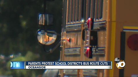 Oceanside parents protest district bus route cuts