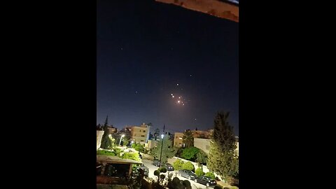 Video shows the Interception of Iranian missiles/drones over Amman, capital of the Hashemite, Jordan