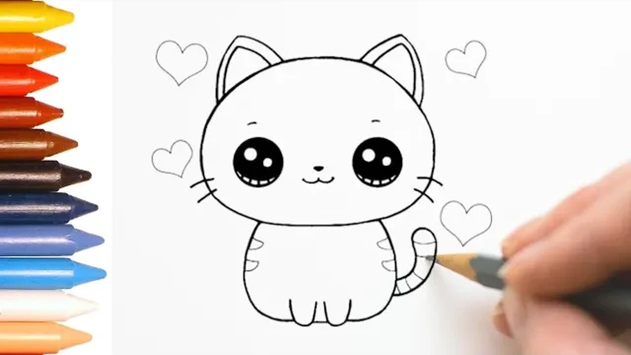 COMO DESENHAR GATO KAWAII