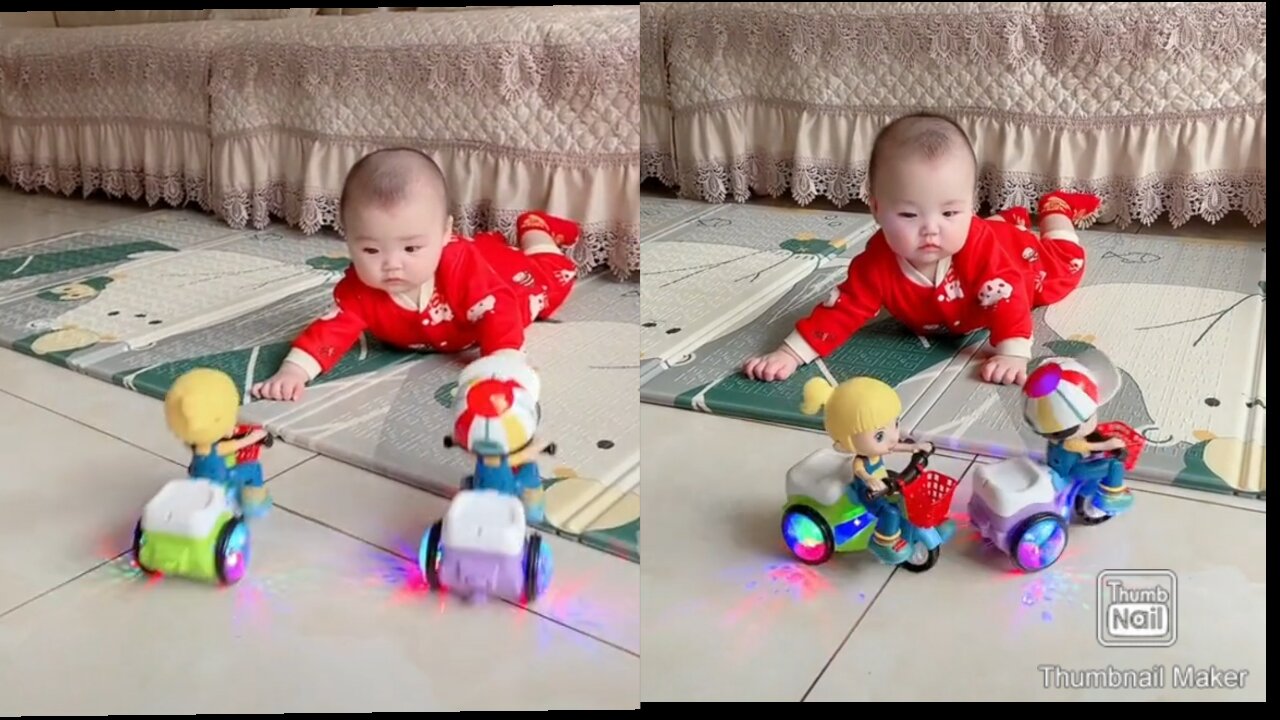 cute baby christmas toy play.part 6. funny video