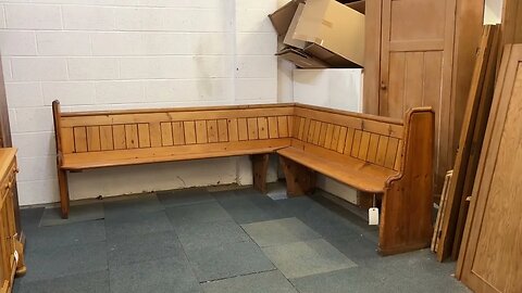 Old Pine Corner Pew Seating (S7100C) @PinefindersCoUk