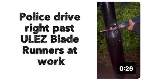 Police drive right past ULEZ Blade Runners at work. 🤣