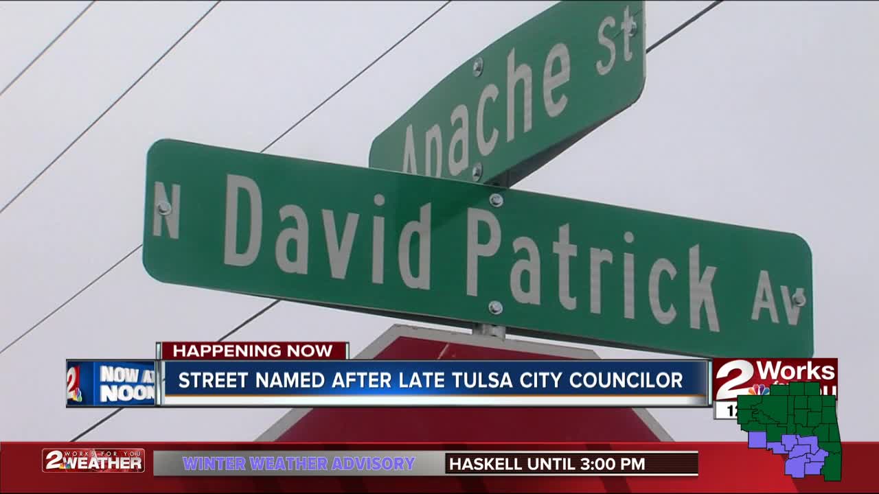 Street named after late Tulsa City Councilor David Patrick