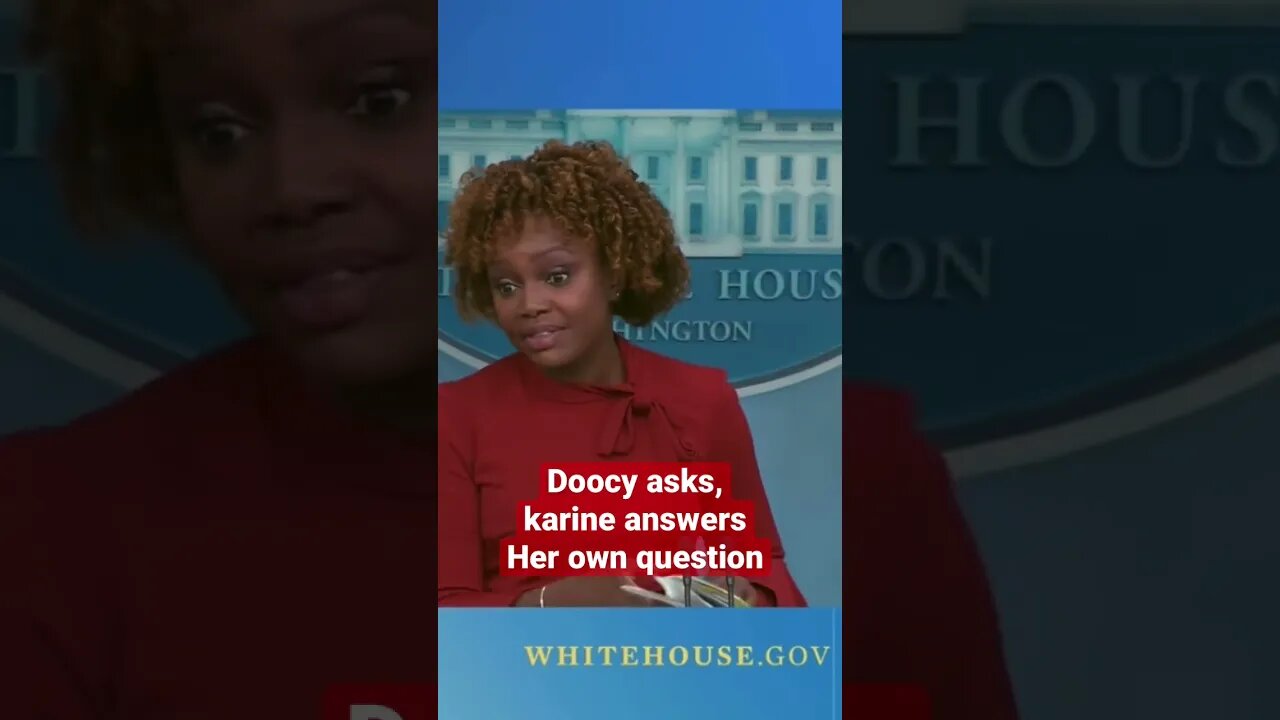 KJP Vs Doocy… Karine answers her own questions today 🤷♂️