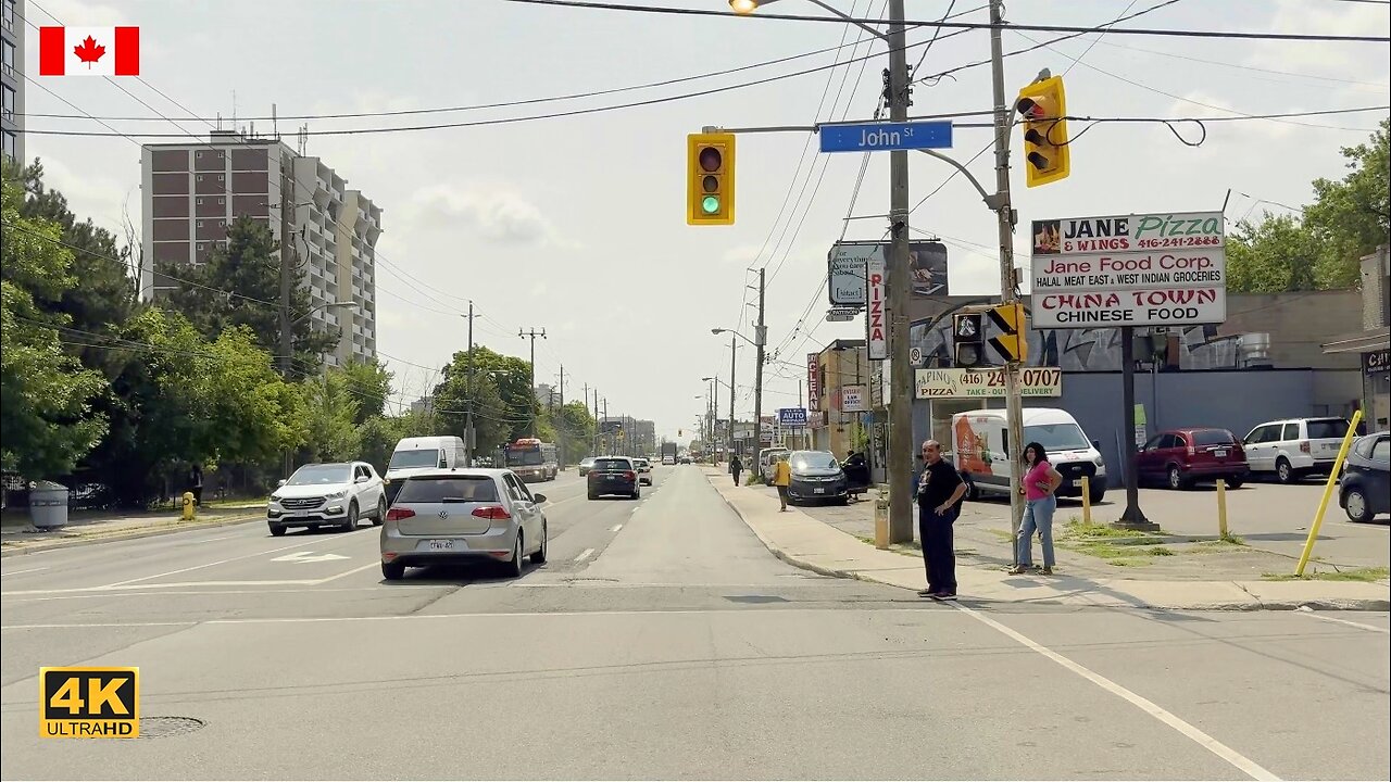 Driving MOST DANGEROUS Neighbourhoods in Toronto GTA - Jane and Weston Road