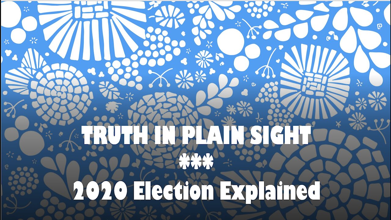 Truth in Plain Sight: 2020 Election Explained - Part 1