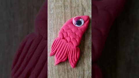 DIY how to make polymer clay fish #shorts