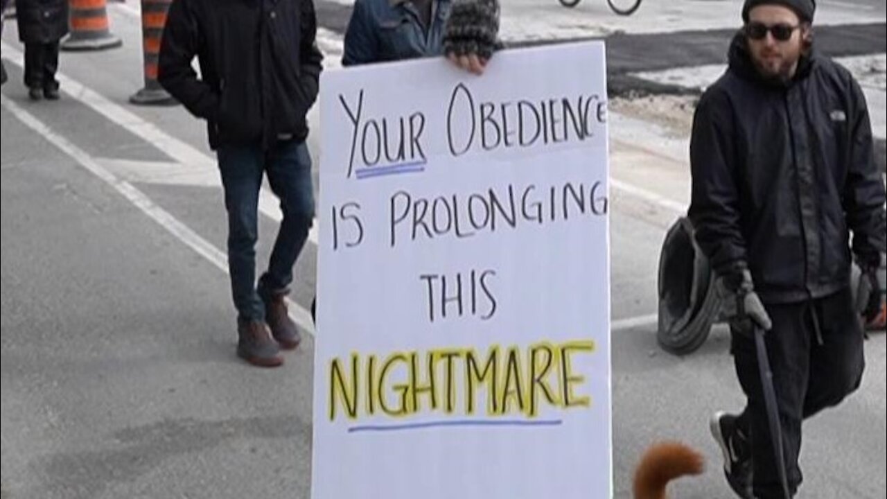 Heavy police presence as protesters march to Mayor John Tory's condo and demand his arrest.