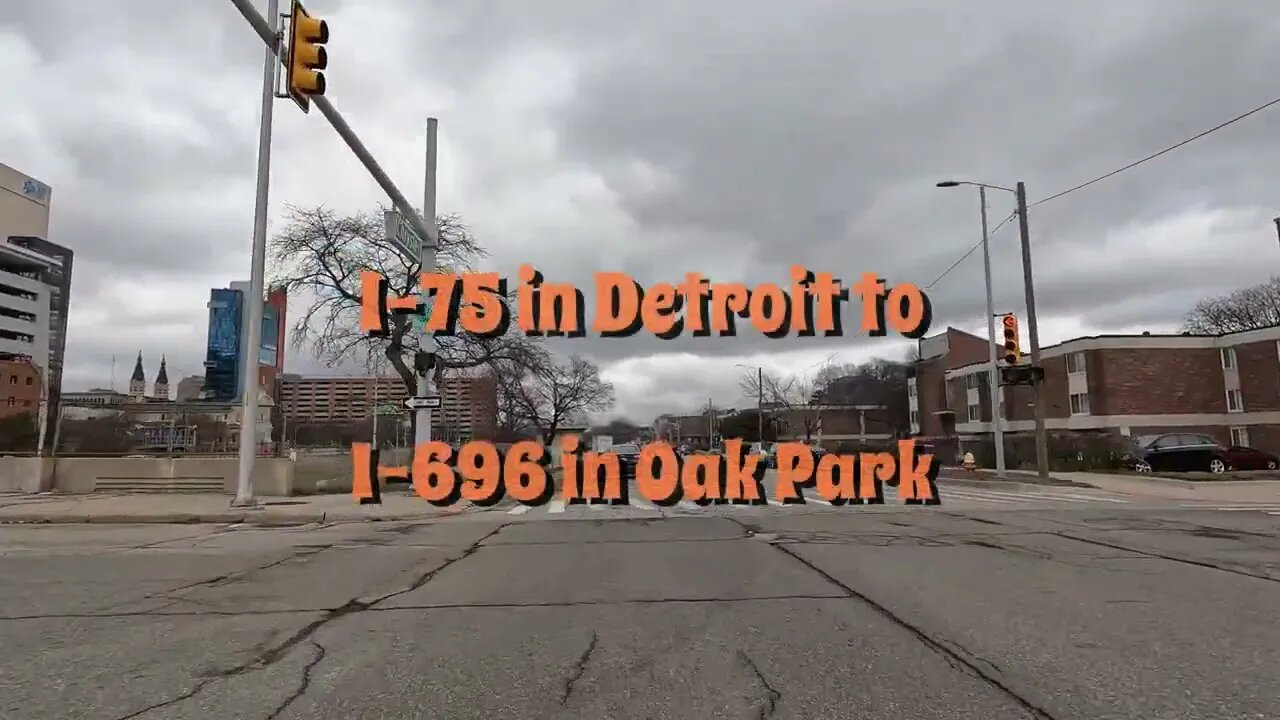 Real-Time ride along on I-75 in Detroit to I-696 in Oak Park