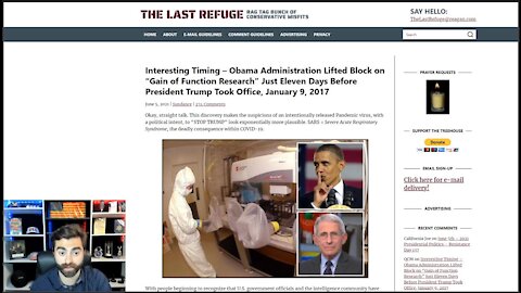 Timing Is Everything! Obama Authorized "Gain Of Function" Research 9 DAYS PRIOR TO TRUMP