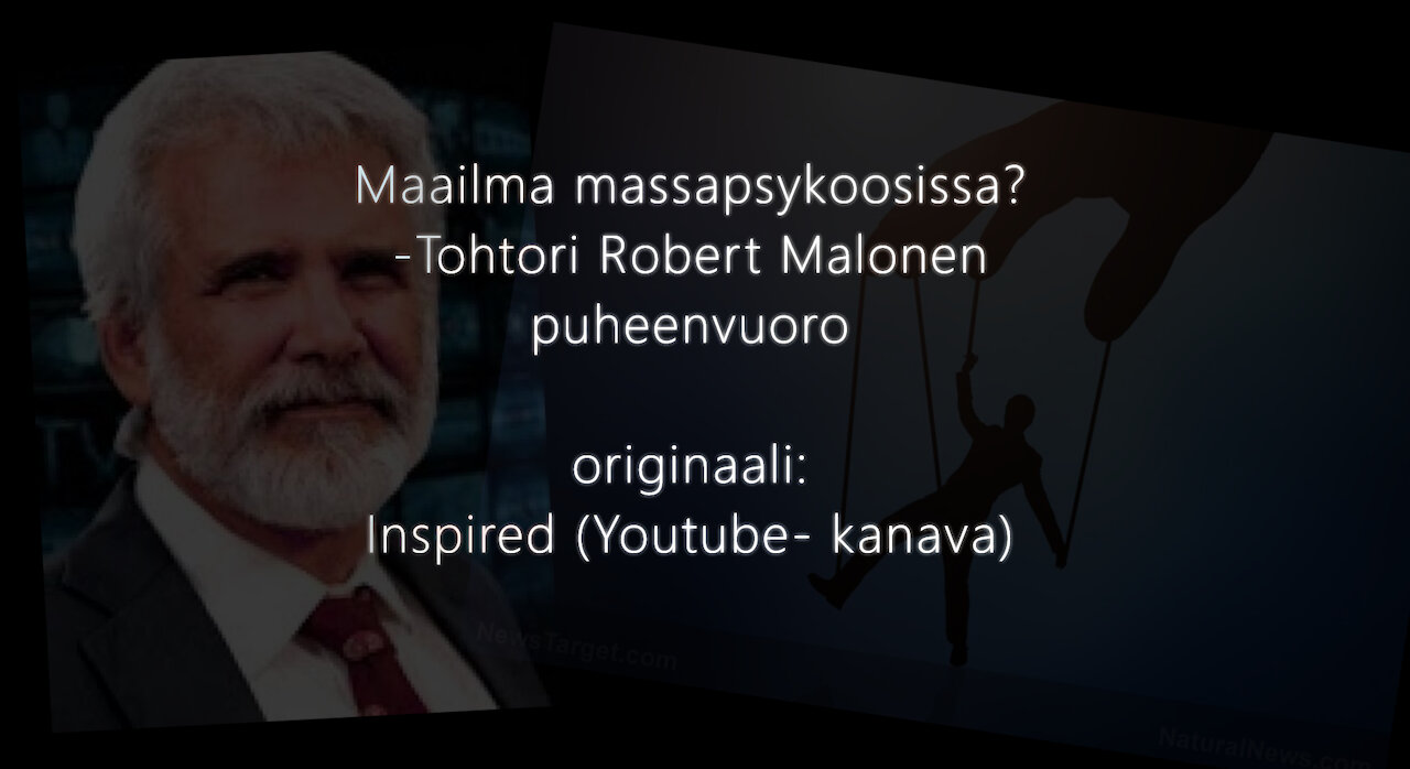 Tämä vaikuttaa miljardeihin ihmisiin eivätkä he tajua sitä | Dr. Robert Malone (suom.)