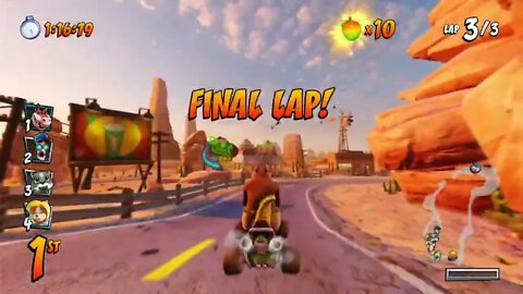 Dingodile's Home CTR Track Gameplay - Crash Team Racing Nitro-Fueled