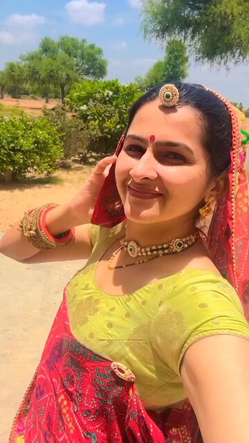 beautiful Indian wife enjoying