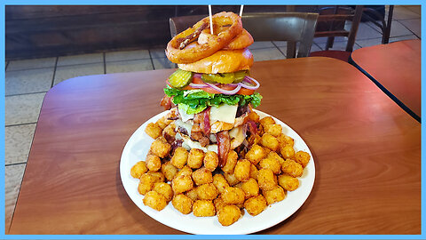 NO ONE HAS BEATEN THIS STACKED BACON CHEESEBURGER CHALLENGE!