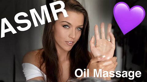 ASMR Gina Carla 🤗💜 Oil Hand Massage! High Sensitive Microphone! Soft Whispering!