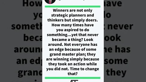 Winners Are Simply Doers #leadership #action #discipline