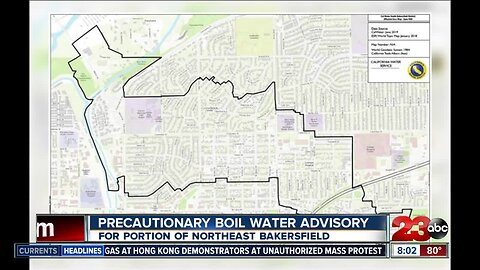 Precautionary water boil advisory in Northeast Bakersfield