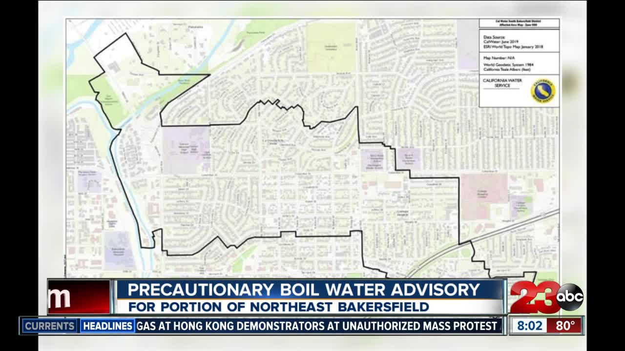 Precautionary water boil advisory in Northeast Bakersfield