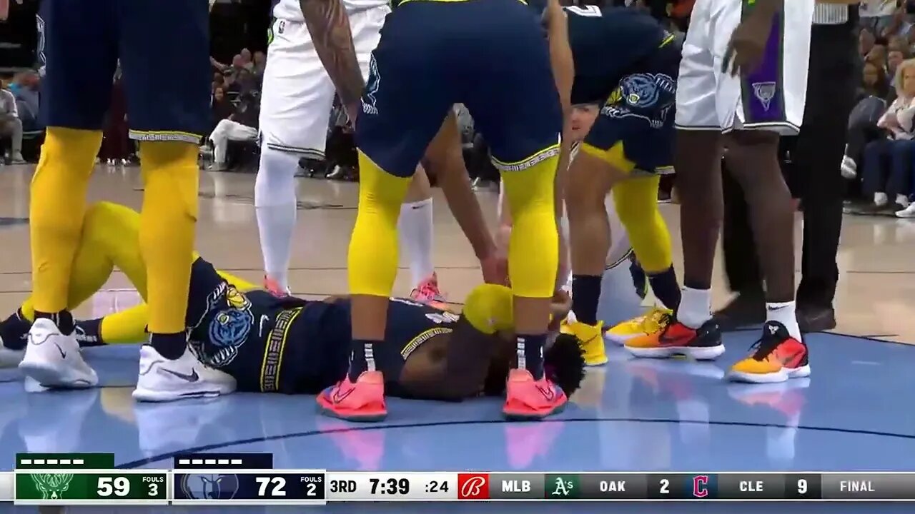 Grayson Allen snatches the rebound from Grizzlies big man Jaren Jackson Jr. and took him down.