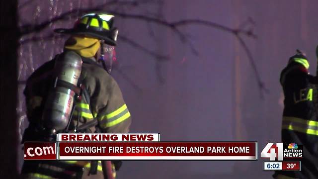 Fire damages home in Overland Park